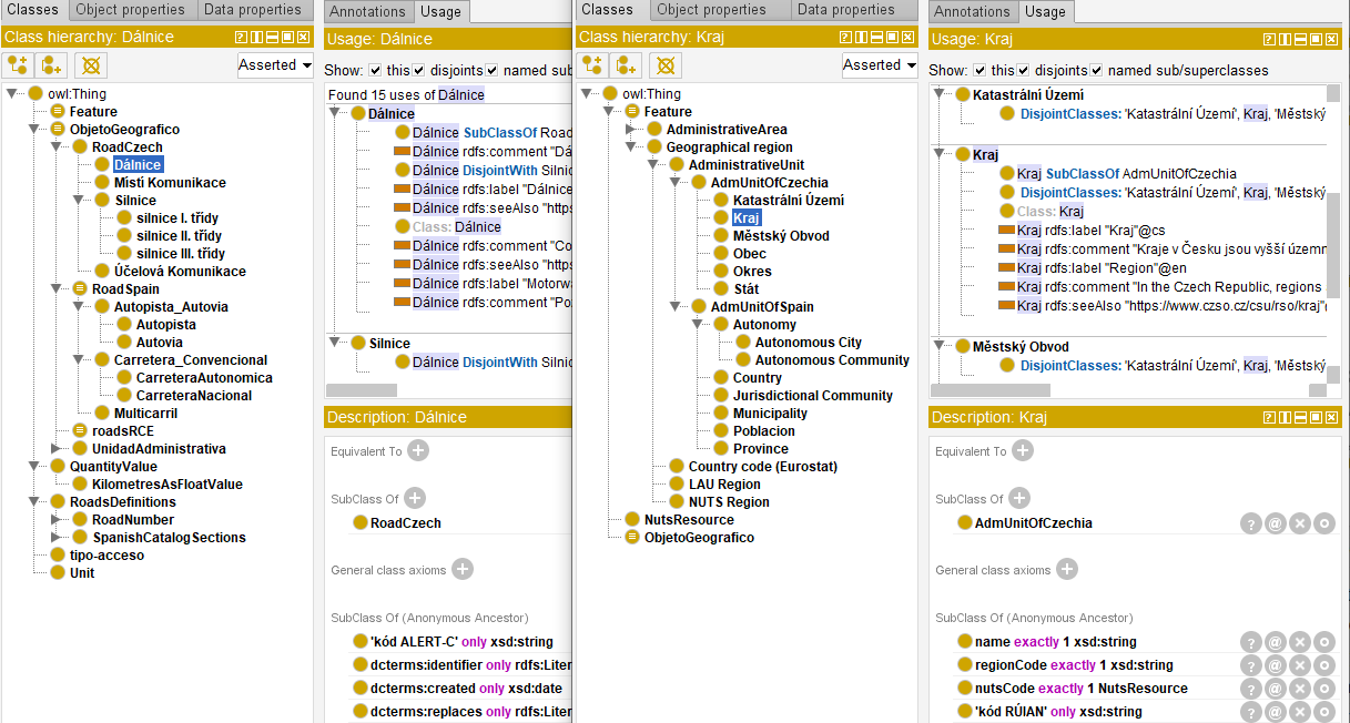 Czech ADU and Road ontology